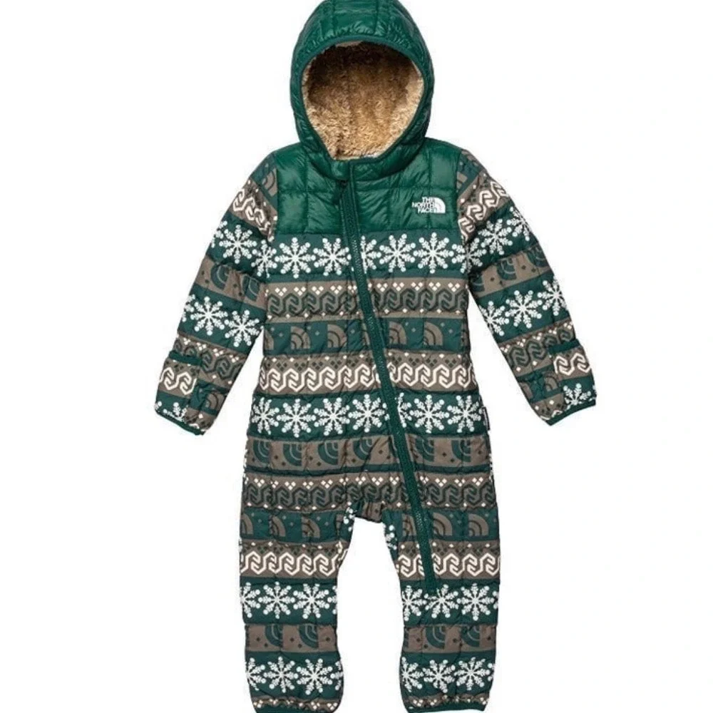 The North Face Snowsuit Thermoball Toddler Snowflake Print Green 18 24 months